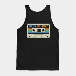 Best Of 1977 47th Birthday Gifts Cassette Tape Vintage Tank Top